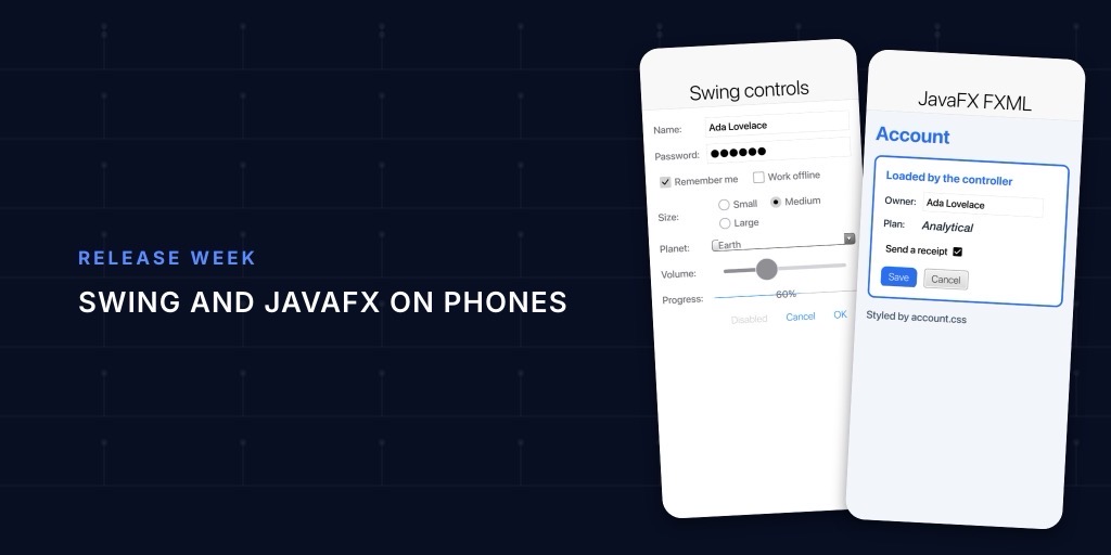 Your Swing and JavaFX Code on iPhone, Android and the Web